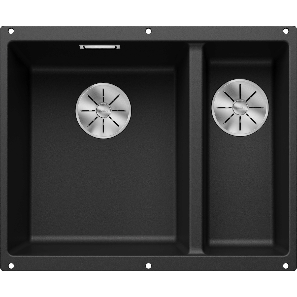 BLANCO SUBLINE 340/160-U Einbauspüle SILGRANIT schwarz ab 60 cm