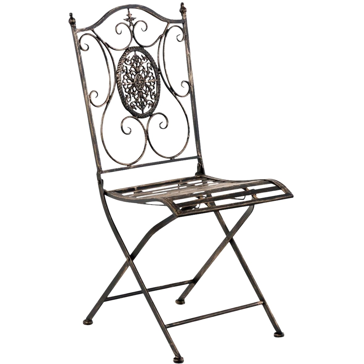 Chaise de jardin en métal Sibell Bronze