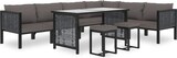thumbnail of vidaXL Sofa-Mittelelement mit Kissen Poly Rattan Anthrazit