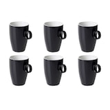 thumbnail of Maastricht Porzellan Becher Bart Colour Café 23 cl Schwarz 6 Stück