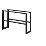 thumbnail of Yamazaki Schuhregal mit 2 Ablagen schwarz ausziehbar platzsparend schmal Metall Schuhablage für 6-9 Paar Schuhe 38-70x30x15cm "LINE"