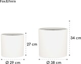 thumbnail of Gendt Pflanztopf Übertopf 2er-Set 2 Größen L/XL Faserstein In/OutdoorWeiß