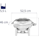 thumbnail of Royal Catering Chafing Dish - Redondo con ventana de inspección -  - 5,5 L - 1 contenedor de combustible