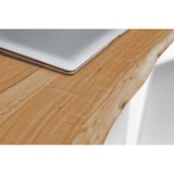 thumbnail of Esstisch Baumkante massiv Akazie eichefarben 160 x 85 weiß NIAH