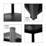 thumbnail of PROREGAL MegaDeal 3x All Black Series Schwerlastregal Ragnar HxBxT 150x45x45cm Fachlast 100kg Matt Schwarz, Steckregal, Garagenregal, Lagerregal