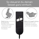thumbnail of Fernsehsessel Aufstehhilfe, XXL-Relaxsessel, Liegefunktion, 200 kg Belastbarkeit, XXL-Sessel, wasserabweisender Webstoff, Grau, Raburg Samson