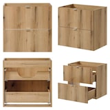 thumbnail of Helloshop26 - Badezimmer-Unterschrank für Waschbecken Designerstil 90 x 60 x 40 cm Eichenoptik 03_0009999