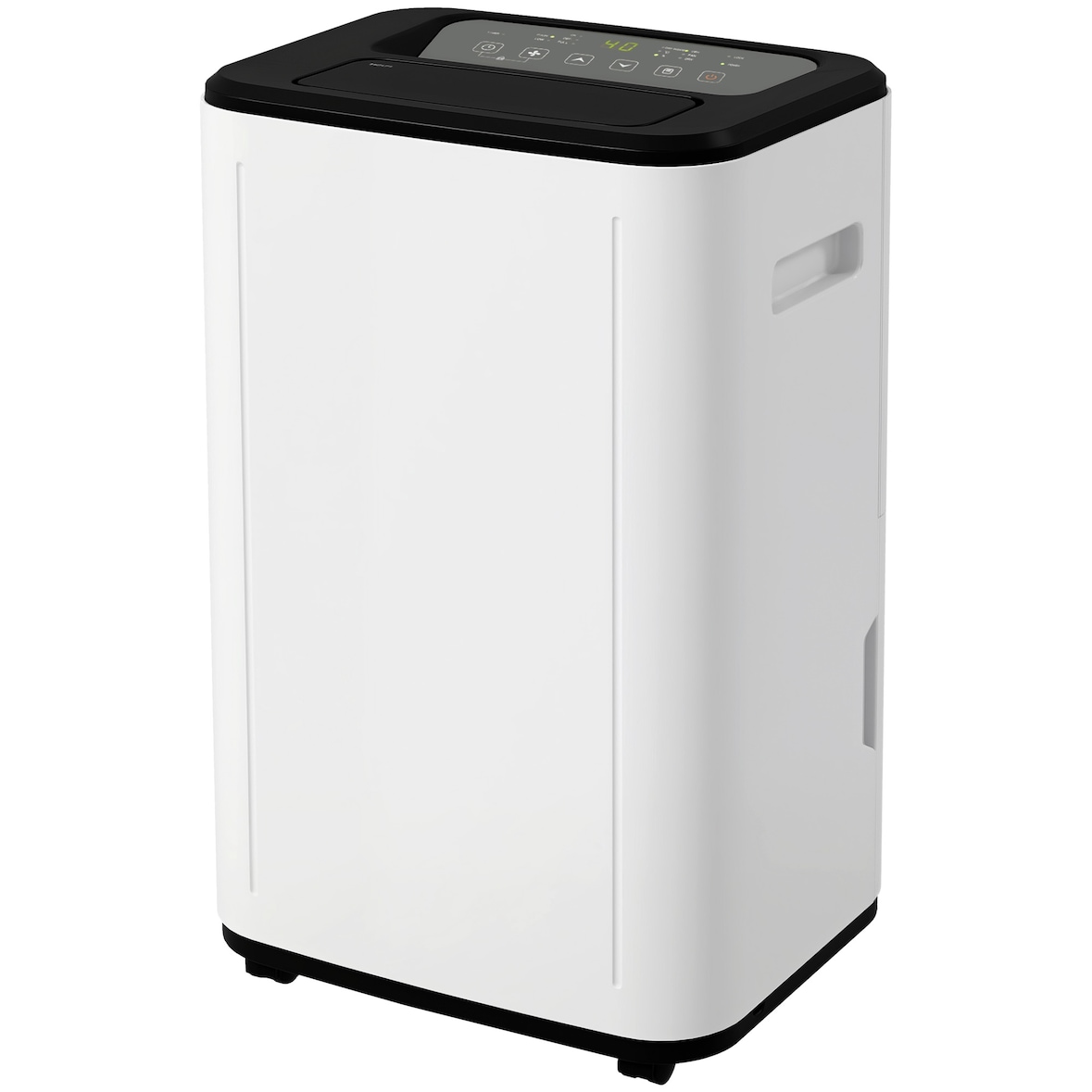 HOMCOM deshumidificador eléctrico depósito de agua 6 litro 20L/día con 3 modos 2 velocidades temporizador para dormitorio salón cocina 33,5x26x53 cm