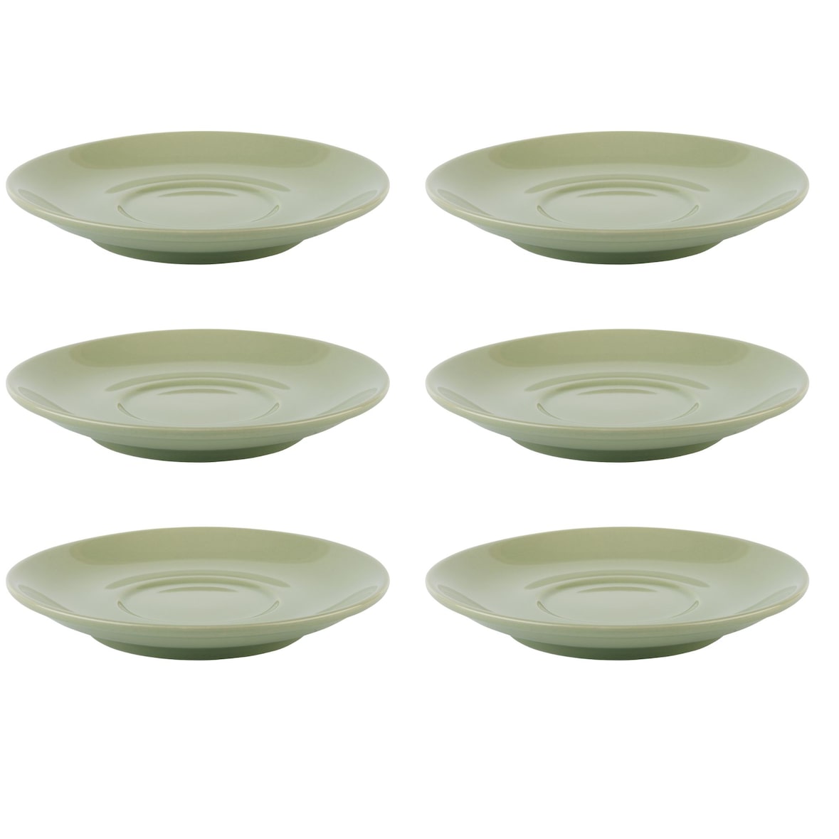 APS cappuccinomok Set van 6 Ø 15,5 cm, H: 2,5 cm, porselein, blauw
