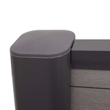 thumbnail of Abschluss-Set für WPC-Sichtschutz Sarthe, Abschlussprofil Windschutz, Alu-Pfosten ~ 90cm, grau