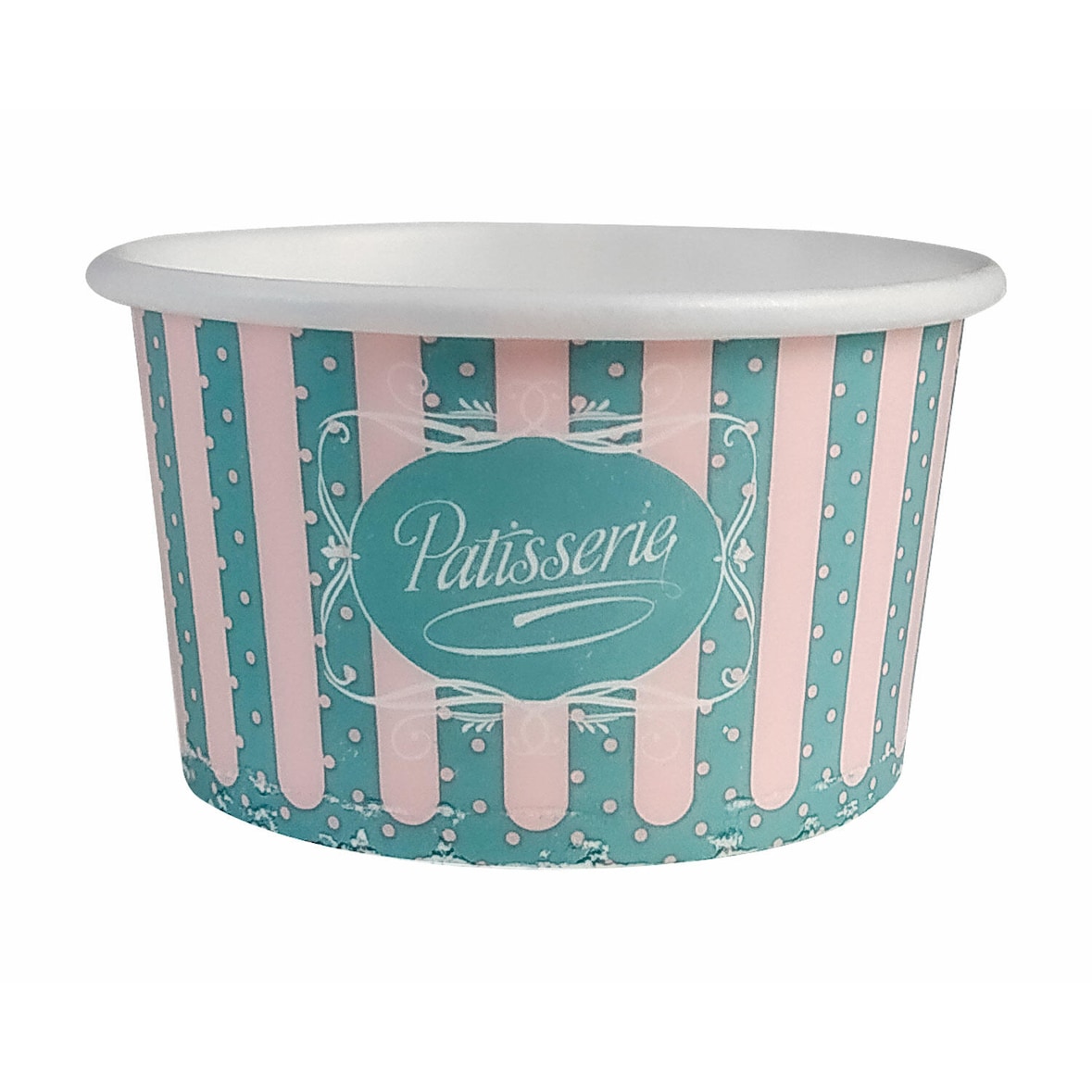 100x Eisbecher aus Papier Patisserie ICE CREAM Motiv 125 ml 4oz