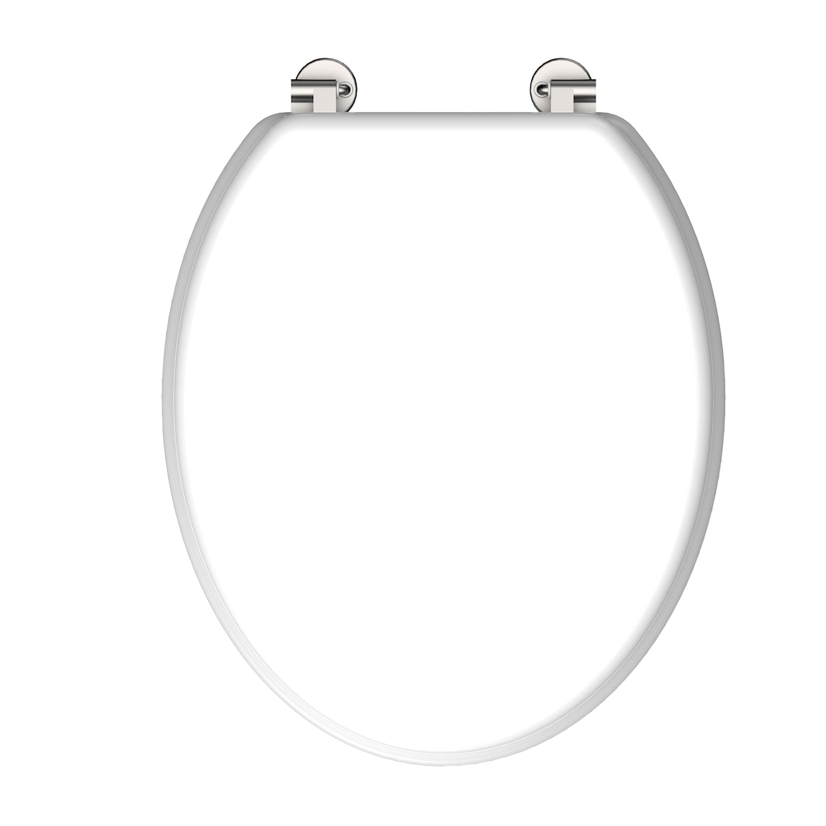 MDF WC Sitz, Toilettendeckel mit Holzkern, maximale Belastung der Klobrille 150 kg, Toilettensitz Weiß