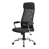 thumbnail of Dmora Sedia da ufficio Canberra, Poltrona presidenziale con braccioli, Sedia ergonomica da ufficio, 65x65h126/136 cm, Nero