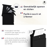 thumbnail of 4gardenz® Vrijstaande Brievenbus - Gegalvaniseerd Staand met Slot - Zwart