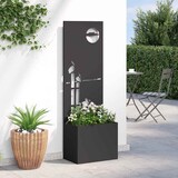 thumbnail of vidaXL Blumentopf mit dekorativem Paneel Schwarz 50 x 140 cm