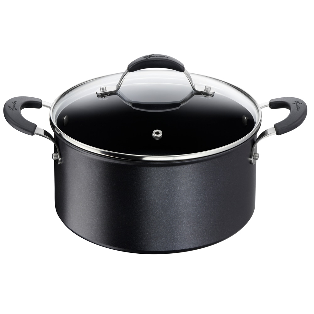 Faitout Tempra antiadhésif 24 cm -  Noir Autre forme Aluminium Antiadhésif Lagostina 33.00x27.00 cm
