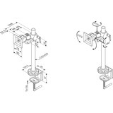 thumbnail of ROLINE LCD-Arm Trägerstange, 2 Gelenke, Tischmontage, bis 12 kg