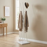 thumbnail of Appendiabiti Moderno Ferro Salvaspazio Attaccapanni Terra 40x40x182 cm - Bianco