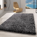 thumbnail of Carpetsale24 Hochflor Teppich 120x170 cm Anthrazit – Shaggy, Meliertes Design, Flauschig & Pflegeleicht, Jute-Rücken – Perfekt für Schlafzimmer