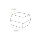 thumbnail of greenbox - Caixas de hambúrguer de cana-de-açúcar, 15 x 15 x 8 cm, quadradas, 50 un..