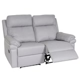 thumbnail of 2-zits bioscoopfauteuil HWC-L94, relax TV-fauteuil met armleuning, relaxfunctie Nosag-vering stof/textiel ~ lichtgrijs