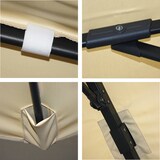 thumbnail of Zweefparasol HWC-A96, parasol, 3x4m (Ø5m) polyester/aluminium 26kg ~ bordeaux met voet