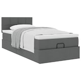 thumbnail of vidaXL Ottoman-Bett mit Matratze Dunkelgrau 90x200 cm Stoff