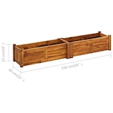 thumbnail of vidaXL Garten-Hochbeet Akazienholz 150x30x25 cm