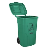 thumbnail of Jantex afvalbak van 120 liter met voetpedaal, groen