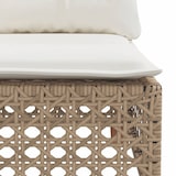 thumbnail of vidaXL Garten-Ecksofa mit Kissen Beige Poly Rattan