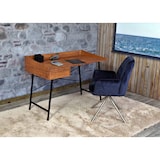 thumbnail of Escritorio HWC-J97, escritorio de oficina escritorio de ordenador, cajón estructura 3D 98x114x60cm MVG-certificado ~ marrón