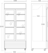 thumbnail of Kühlschrank HD802GLSS - Esta