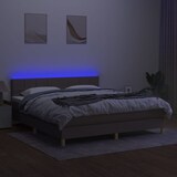 thumbnail of vidaXL Boxspringbett mit Matratze & LED Taupe 180x200 cm Stoff