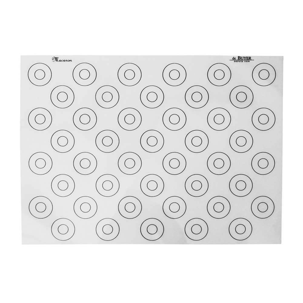 Tapis à macarons en   40x30 cm -  Gris Rectangulaire Silicone De Buyer 40.00x30.00 cm