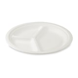 thumbnail of 250x Bio Grillteller Fleischteller rund 3-geteilt aus Zuckerrohr O 26 cm
