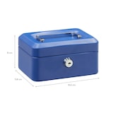 thumbnail of ARREGUI Elegant C9215 Caja Caudales con Llave para Transportar Dinero | Caja de Seguridad acero con bandeja | Caja fuerte portatil 15 cm ancho | Azul