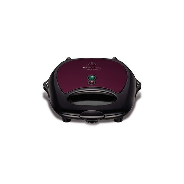 SJ615612 Break Time - Croque-gaufres - 700 Watt - noir / prune Moulinex