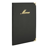 thumbnail of Securit® Menukaart A5 "Classic" - Zwart - Kunstleer - 4 zijden