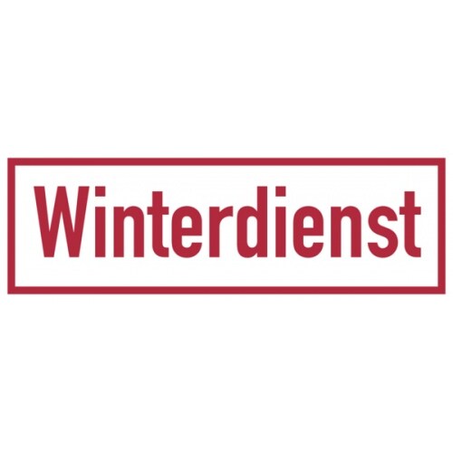 Hinweisschild, Winterdienst, Magnetfolie, 100 x 300 mm - 300x100x0.6 mm Magnetfolie
