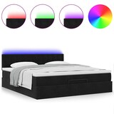 thumbnail of vidaXL Ottoman-Bett mit Matratze & LEDs Schwarz 160x200 cm Samt