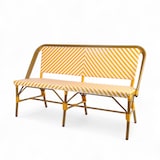 thumbnail of Sofá de terraza RIVOLI - Trenzado amarillo y blanco