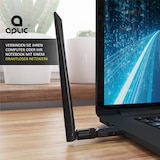 thumbnail of Aplic WLAN Adapter 1200MBit/s - 2,4Ghz + 5Ghz - Dual Band - 5 dBi externe Antenne - Mini WiFi Stick 1200 MBit/s - Wireless LAN - USB 3.2 Gen.1