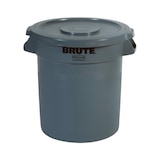 thumbnail of Rubbermaid Brute runde Mehrzwecktonne mit Belüftungskanälen | 37,9 Liter, HxØ 43,5x39,7cm | aus widerstandsfähigem Kunststoff (PE) | Grau von PROREGAL