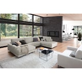 thumbnail of KAWOLA Sofa CARA Wohnlandschaft U-Form Cord steingrau Longchair links