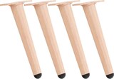 thumbnail of 4er Set Möbelfüße 31 cm hellbraun