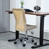thumbnail of Vinsetto silla de oficina de malla silla de escritorio giratoria sin brazos con altura ajustable carga 100 kg para estudio 43x58x90-100 cm beige