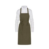 thumbnail of LISBON - Cotton Heavyweight Bib Apron with Pocket: One Size / Enamel Blue