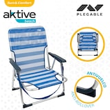 thumbnail of Silla plegable fija aluminio Aktive Beach - marinera