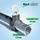 thumbnail of RAY BOT Gazebo pieghevole 3x4.5 arancione Exa 45mm alluminio con finestre PVC 350g