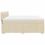 thumbnail of vidaXL Boxspringbett mit Matratze Creme 200x200 cm Stoff